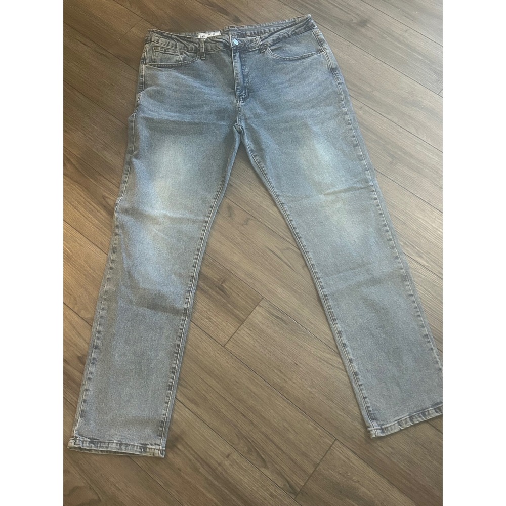 Gap Original Mens 36x32 Straight Jeans Medium Wash Blue Denim 5-Pocket Classic